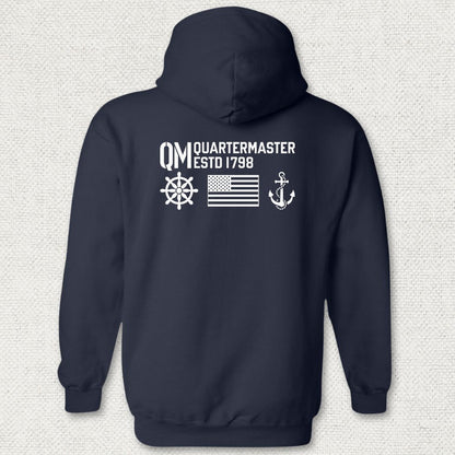 QM - Flag & Anchor Hoodie - Navy