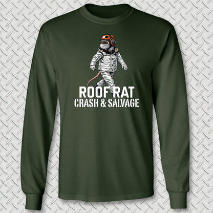 Red Roof Rat - Crash & Salvage Long Sleeve Tee - Forest Green