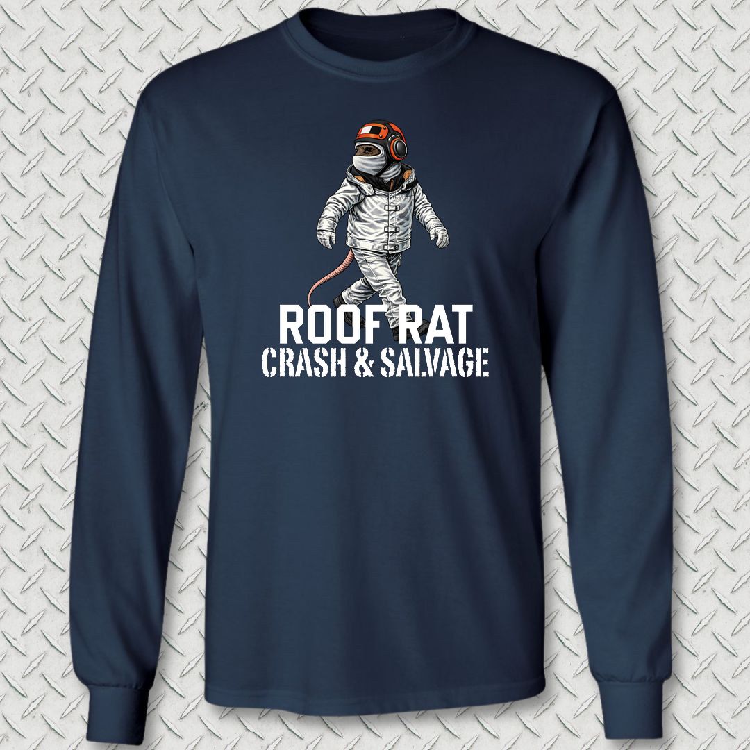Red Roof Rat - Crash & Salvage Long Sleeve Tee - Navy