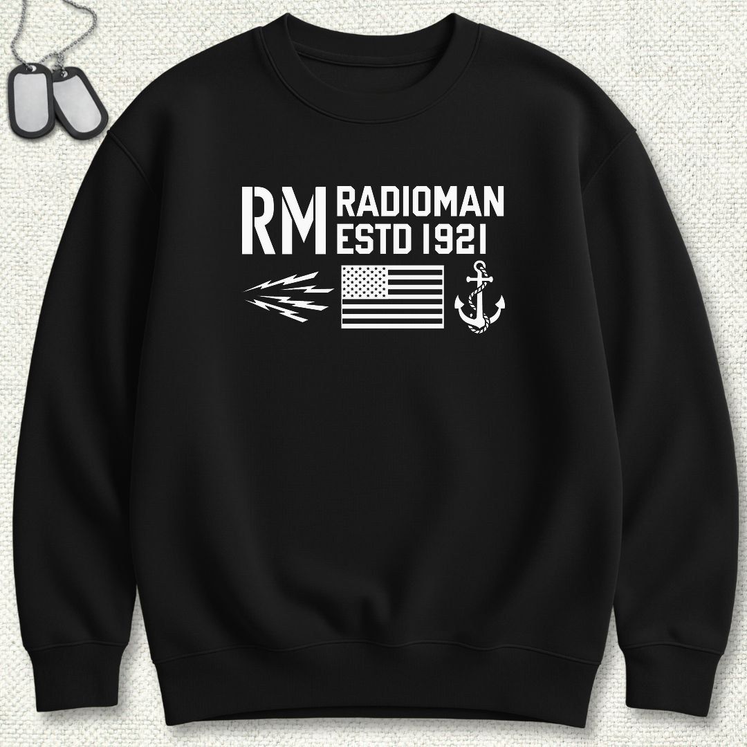 RM - Flag & Anchor Sweatshirt - Black