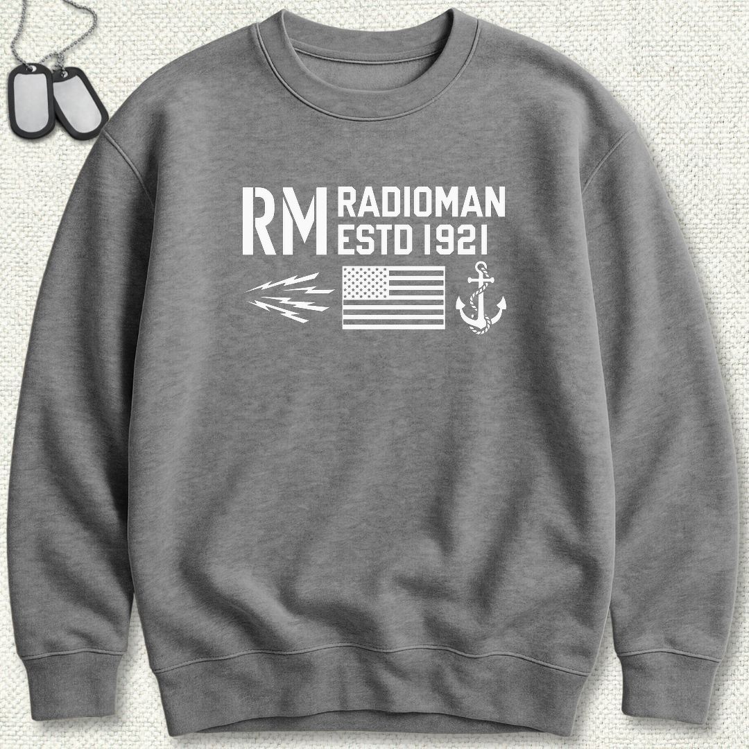 RM - Flag & Anchor Sweatshirt - Graphite Heather