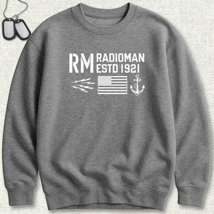 RM - Flag & Anchor Sweatshirt - Graphite Heather