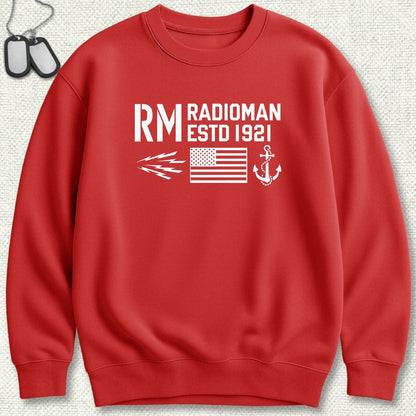 RM - Flag & Anchor Sweatshirt - Red