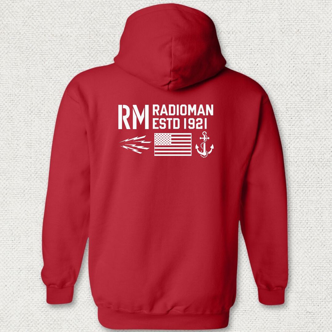 RM - Flag & Anchor Hoodie - Red