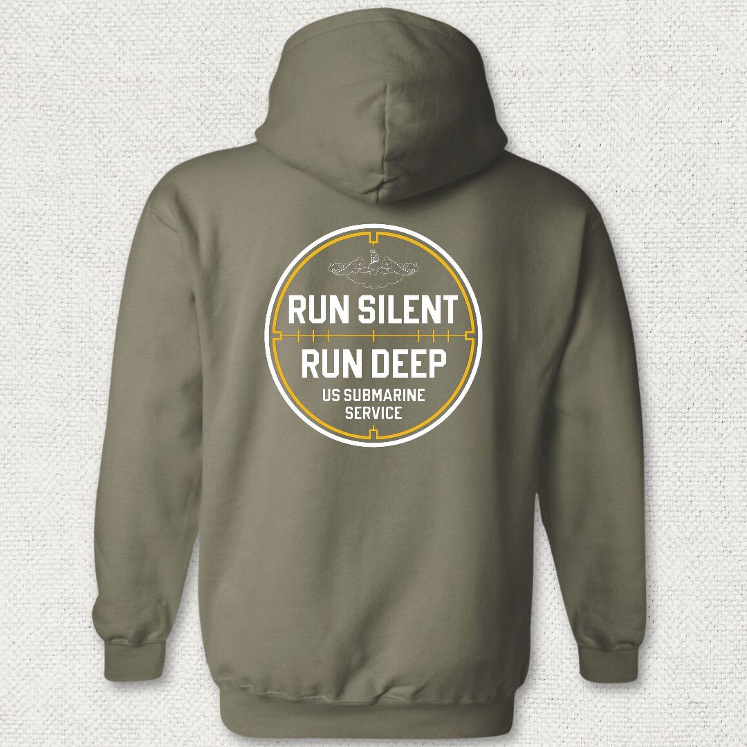 Run Silent - Run Deep Hoodie - Military Green