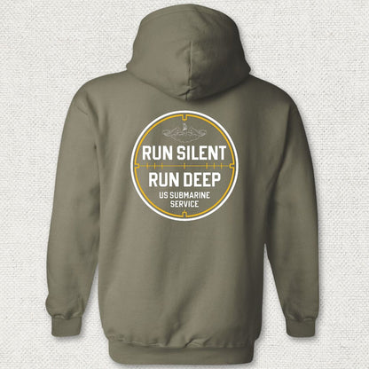 Run Silent - Run Deep Hoodie - Military Green