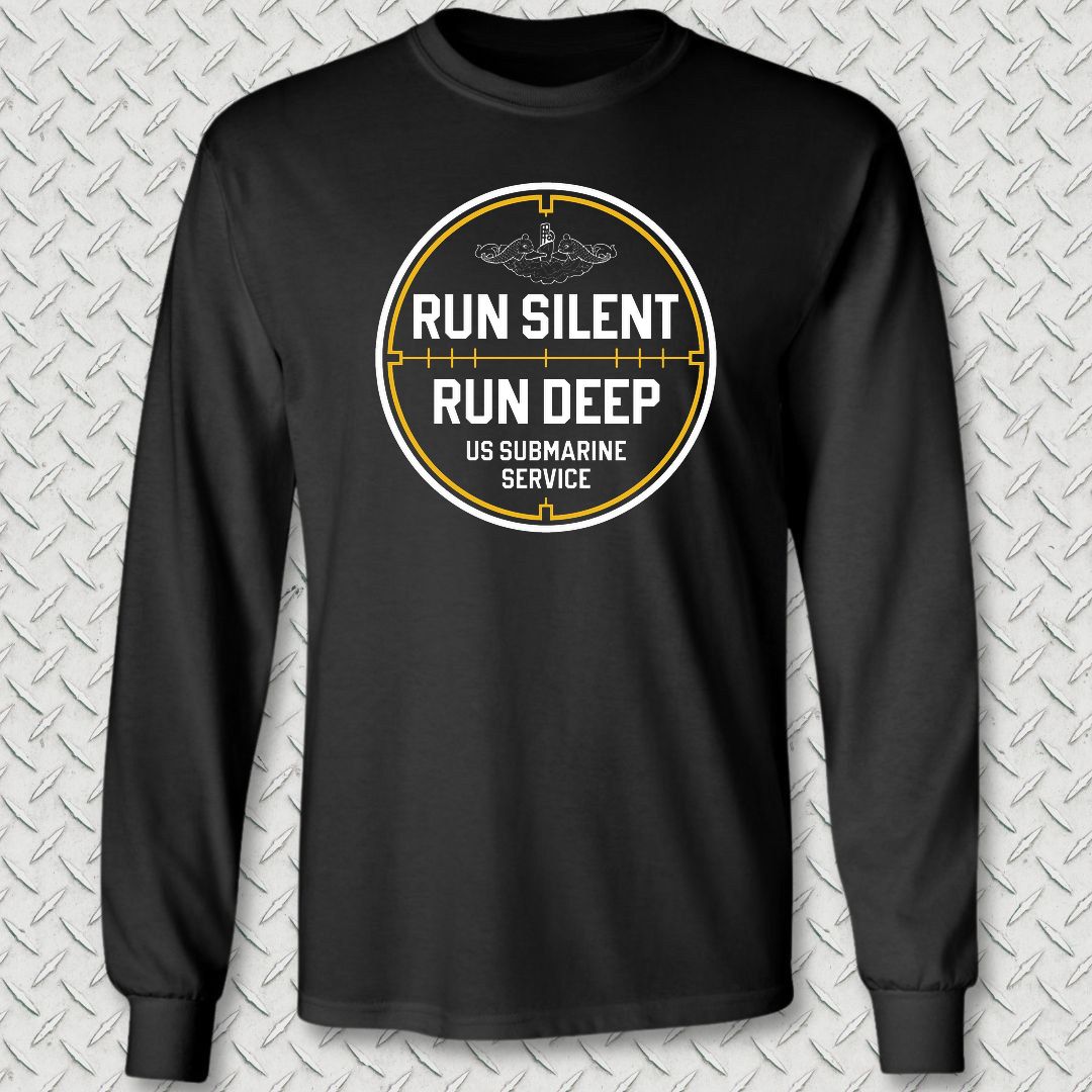 Run Silent - Run Deep Long Sleeve Tee - Black