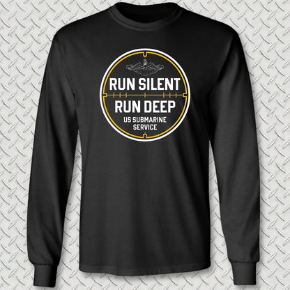 Run Silent - Run Deep Long Sleeve Tee - Black