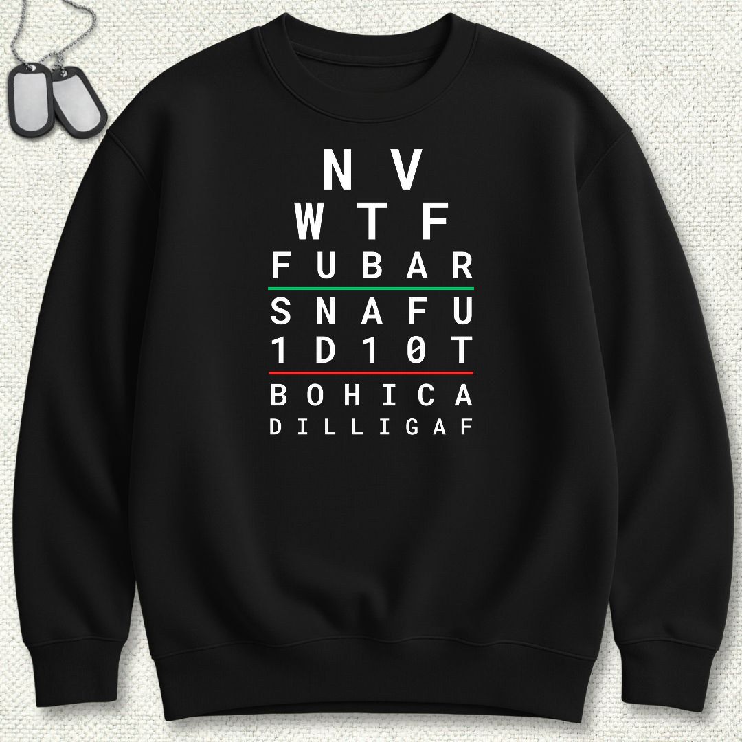 Sailor Eye Chart Sweatshirt - Black
