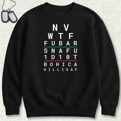 Sailor Eye Chart Sweatshirt - Black