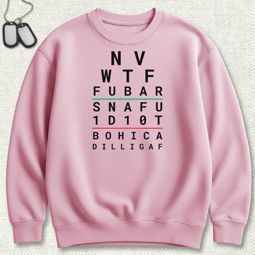 Sailor Eye Chart Sweatshirt - Pink