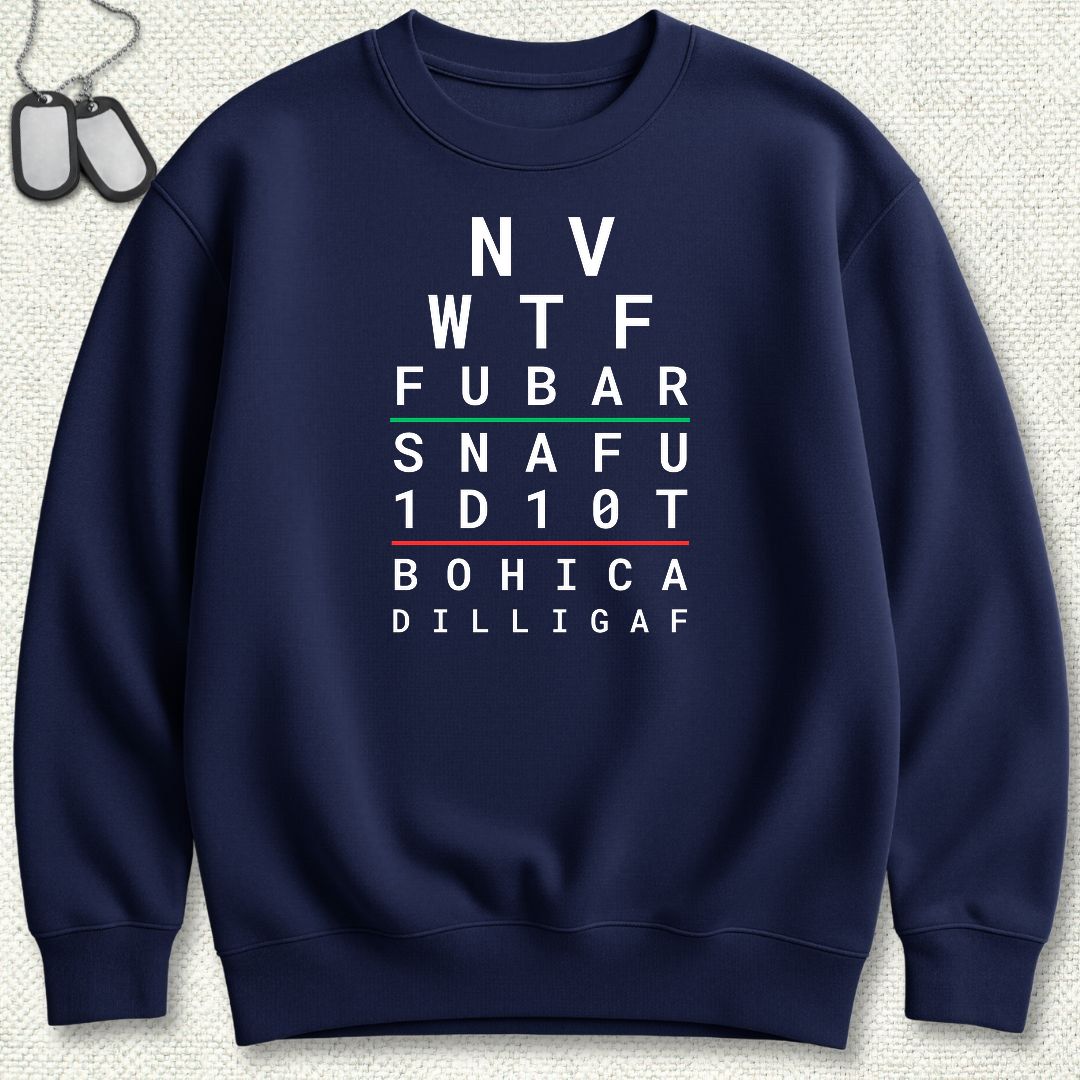 Sailor Eye Chart Sweatshirt - Navy