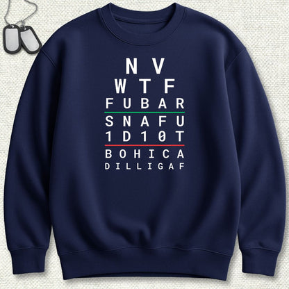 Sailor Eye Chart Sweatshirt - Navy