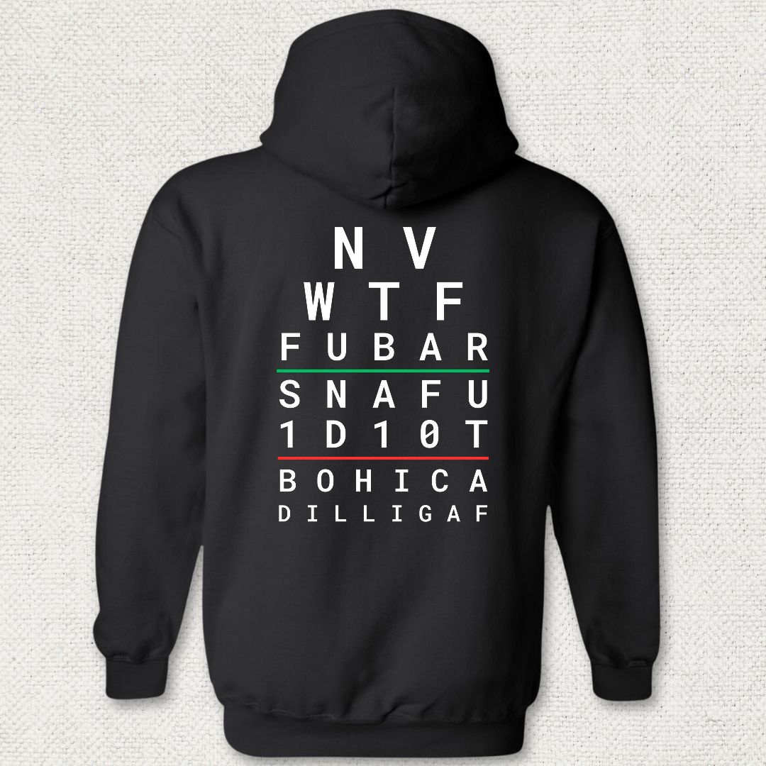 Sailor Eye Chart Hoodie - Black