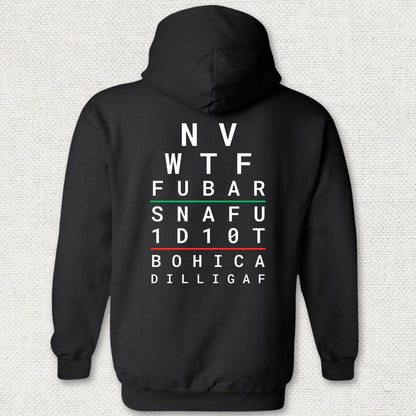 Sailor Eye Chart Hoodie - Black