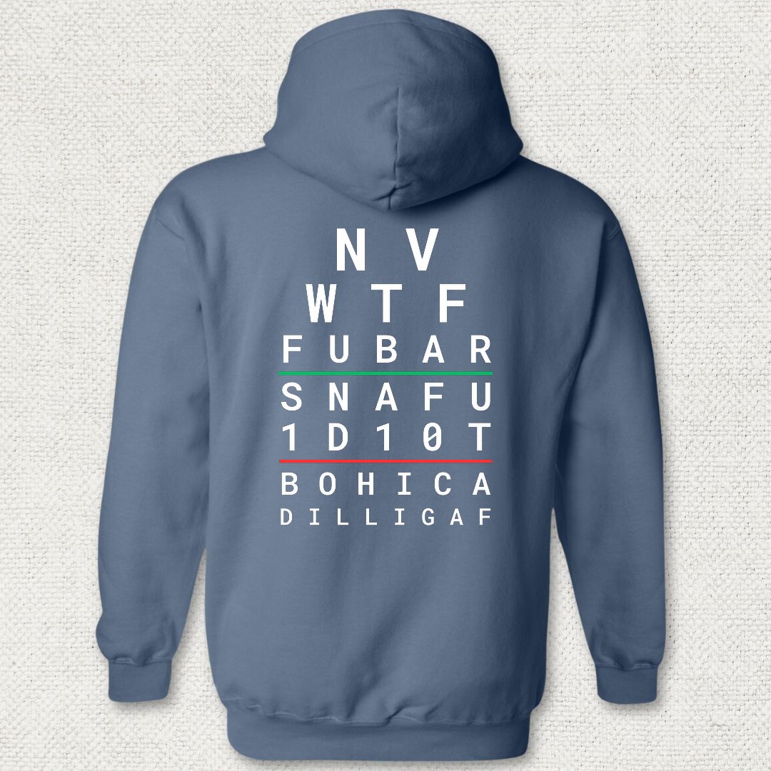 Sailor Eye Chart Hoodie - Heather Navy