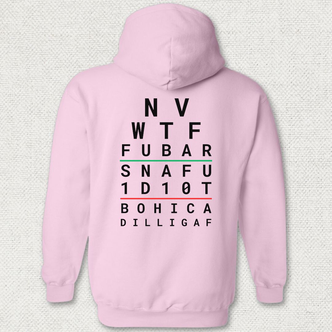 Sailor Eye Chart Hoodie - Pink