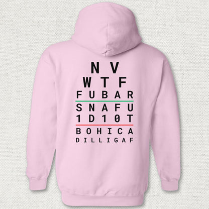 Sailor Eye Chart Hoodie - Pink