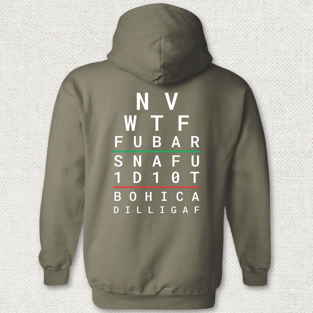 Sailor Eye Chart Hoodie - Military Green