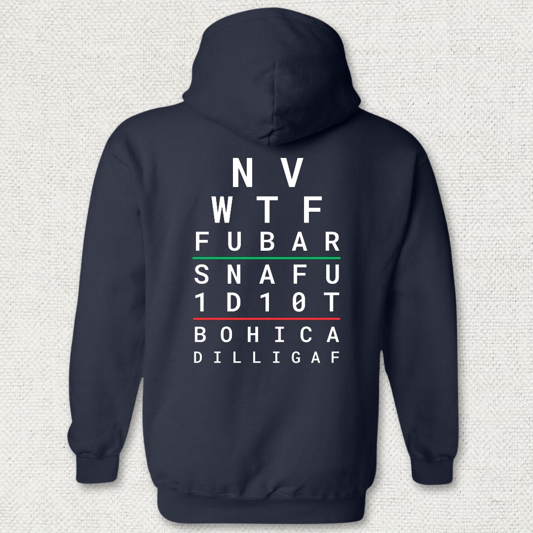Sailor Eye Chart Hoodie - Navy