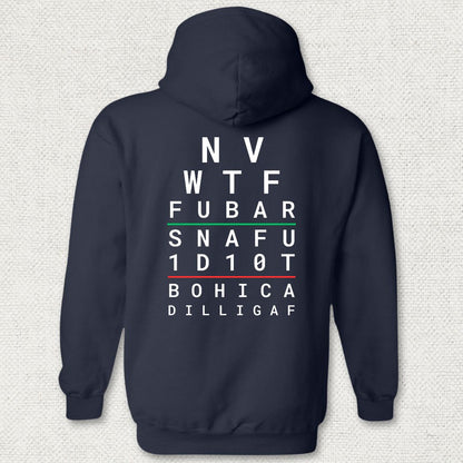 Sailor Eye Chart Hoodie - Navy