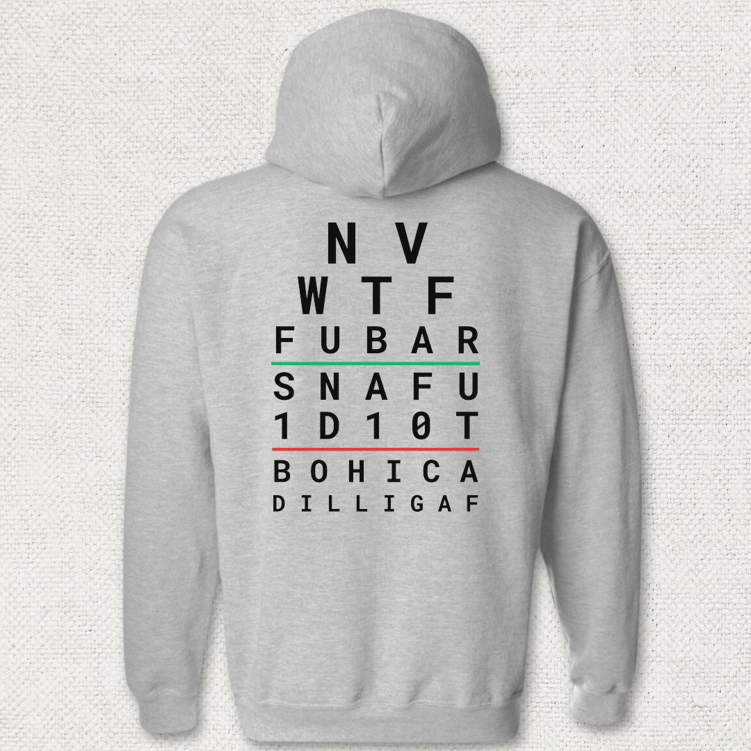 Sailor Eye Chart Hoodie - Sport Grey