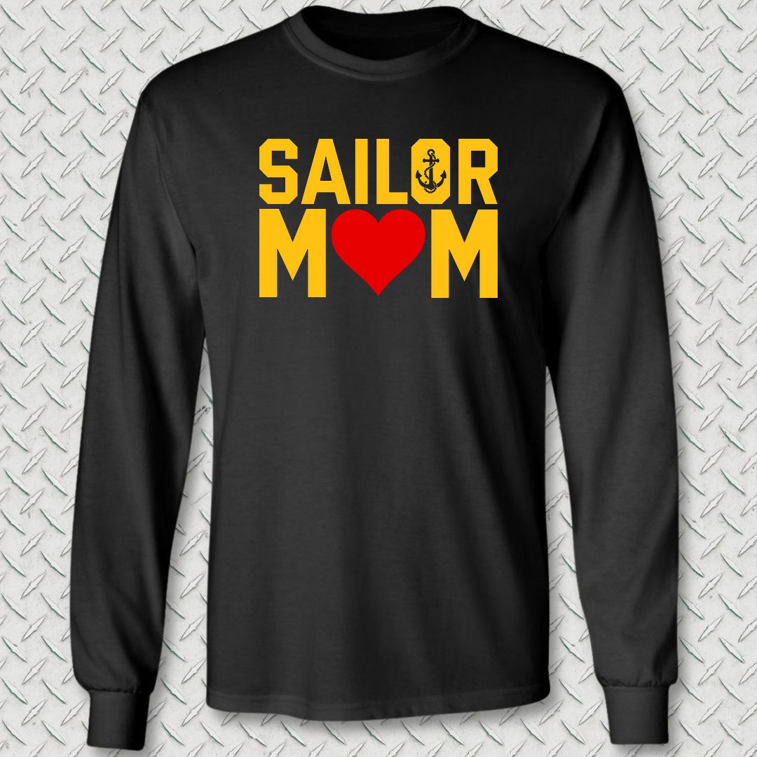 Sailor Mom Long Sleeve Tee - Black