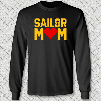 Sailor Mom Long Sleeve Tee - Black