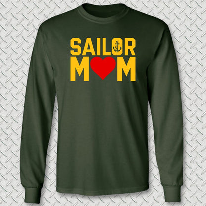 Sailor Mom Long Sleeve Tee - Forest Green