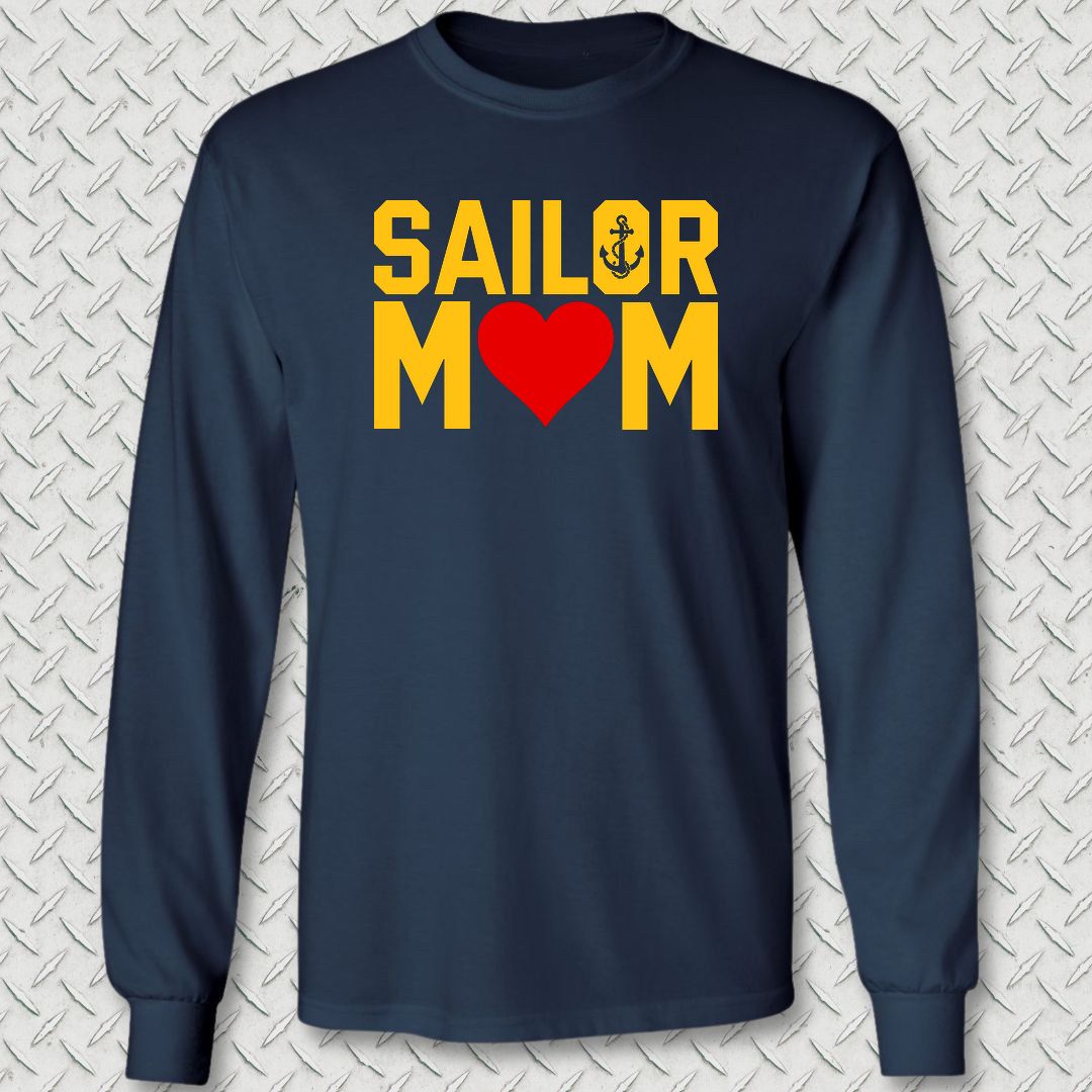 Sailor Mom Long Sleeve Tee - Navy