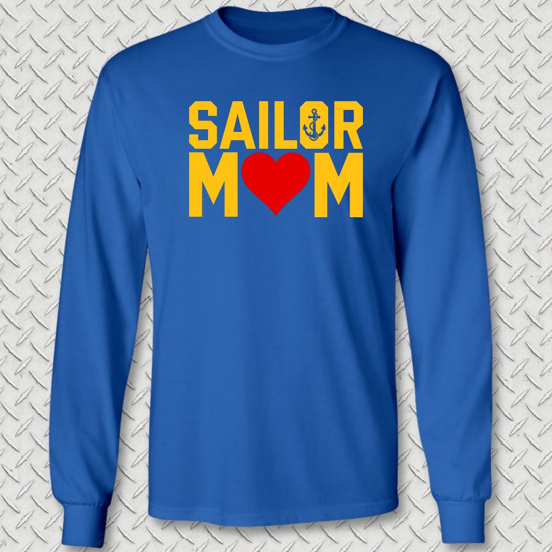 Sailor Mom Long Sleeve Tee - Royal Blue
