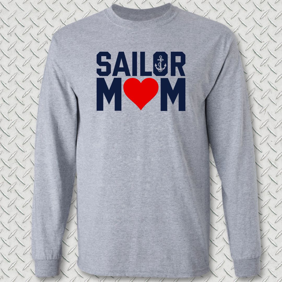Sailor Mom Long Sleeve Tee - Sport Grey