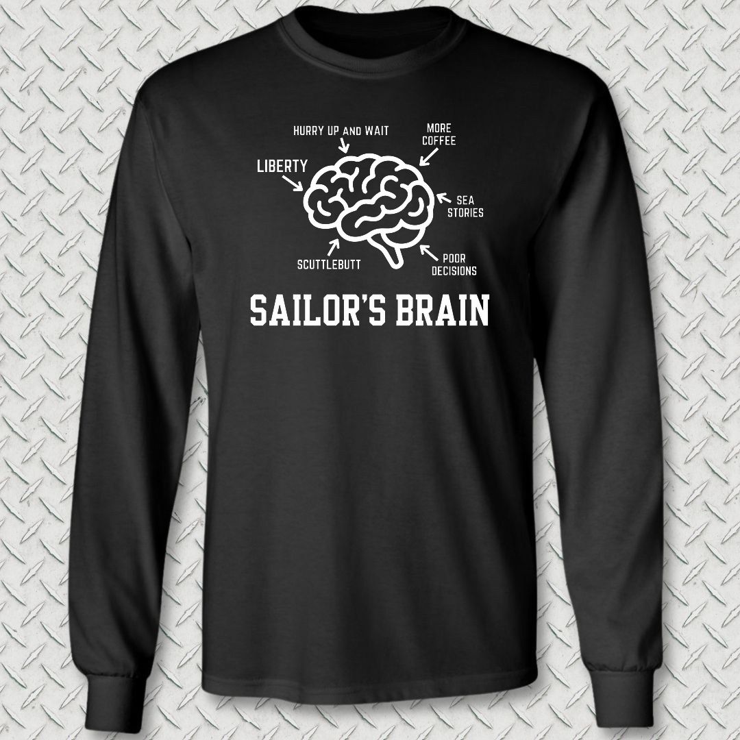 Sailor's Brain Long Sleeve Tee - Black