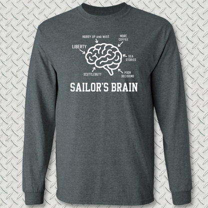 Sailor's Brain Long Sleeve Tee - Dark Heather