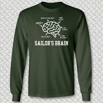 Sailor's Brain Long Sleeve Tee - Forest Green