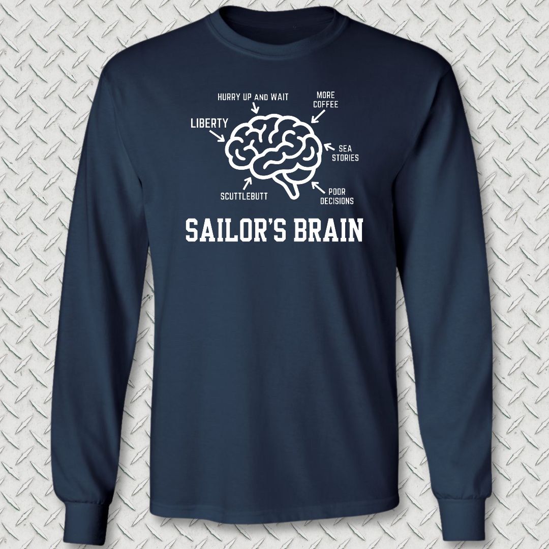 Sailor's Brain Long Sleeve Tee - Navy
