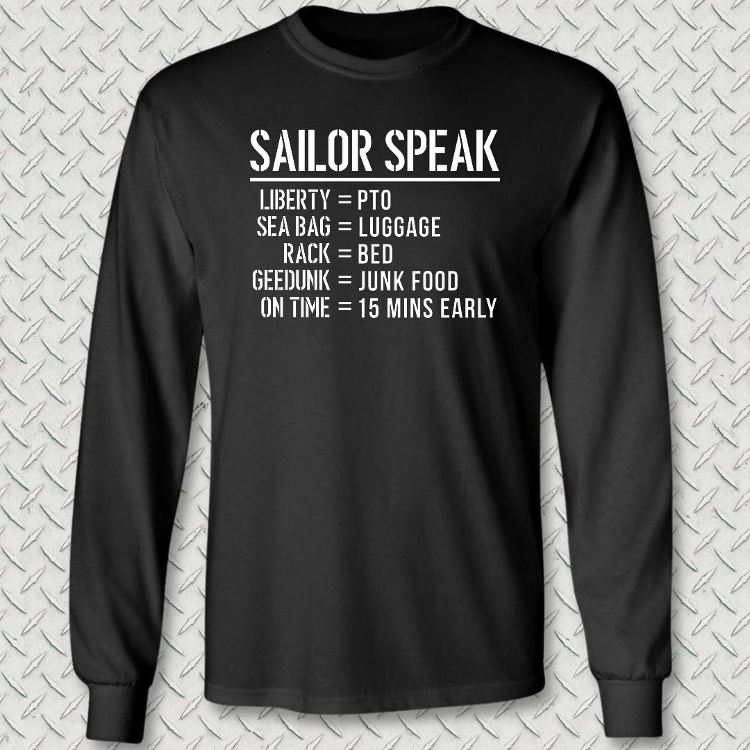 Sailor Speak Long Sleeve Tee - Black