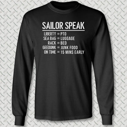 Sailor Speak Long Sleeve Tee - Black