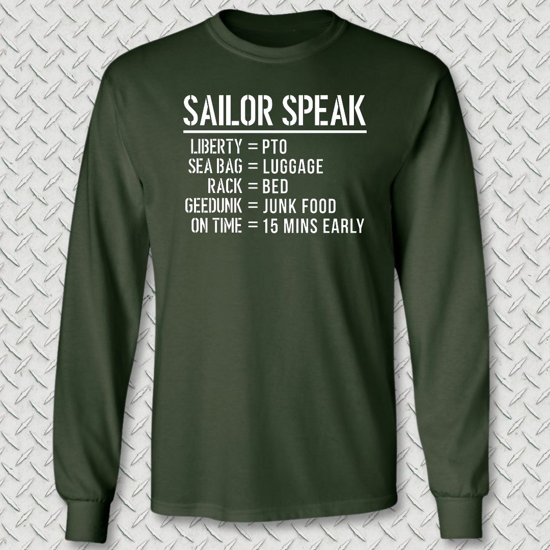 Sailor Speak Long Sleeve Tee - Forest Green