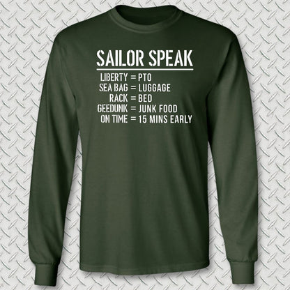 Sailor Speak Long Sleeve Tee - Forest Green