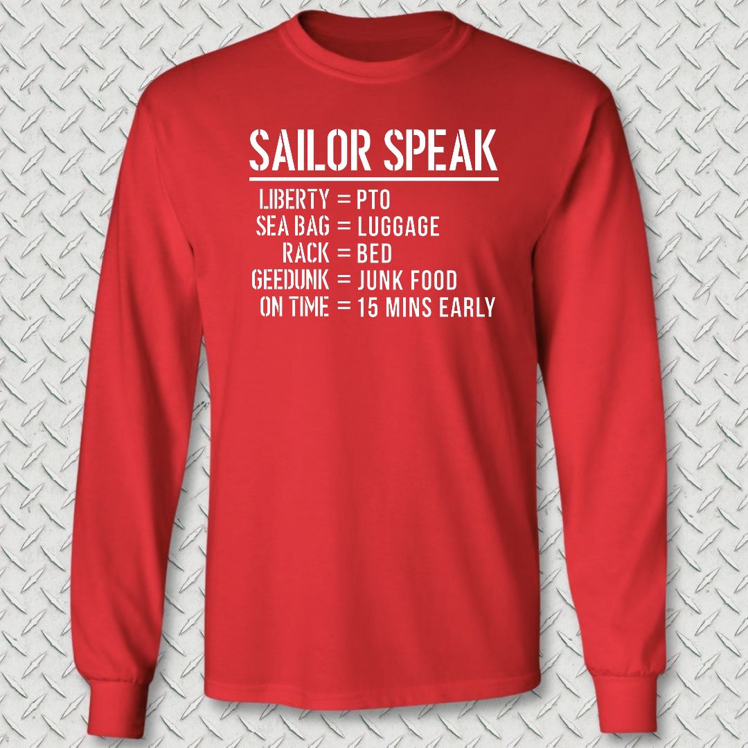 Sailor Speak Long Sleeve Tee - Red