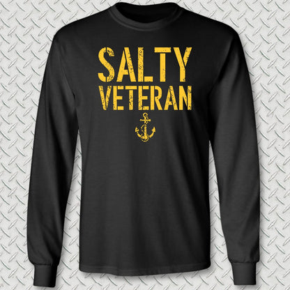 Salty Veteran Long Sleeve Tee - Black