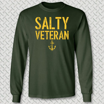 Salty Veteran Long Sleeve Tee - Forest Green