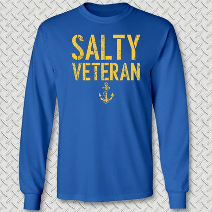 Salty Veteran Long Sleeve Tee - Royal Blue