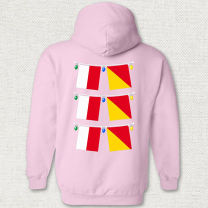 Signal Flag Ho Ho Ho Hoodie - Pink