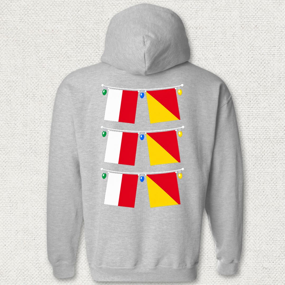 Signal Flag Ho Ho Ho Hoodie - Sport Grey