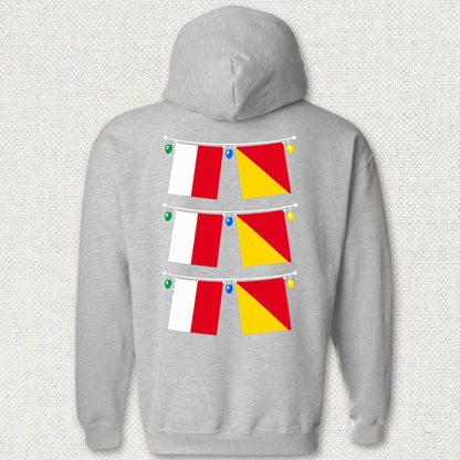 Signal Flag Ho Ho Ho Hoodie - Sport Grey