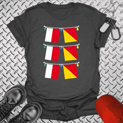 Signal Flag Ho Ho Ho - Dark Heather