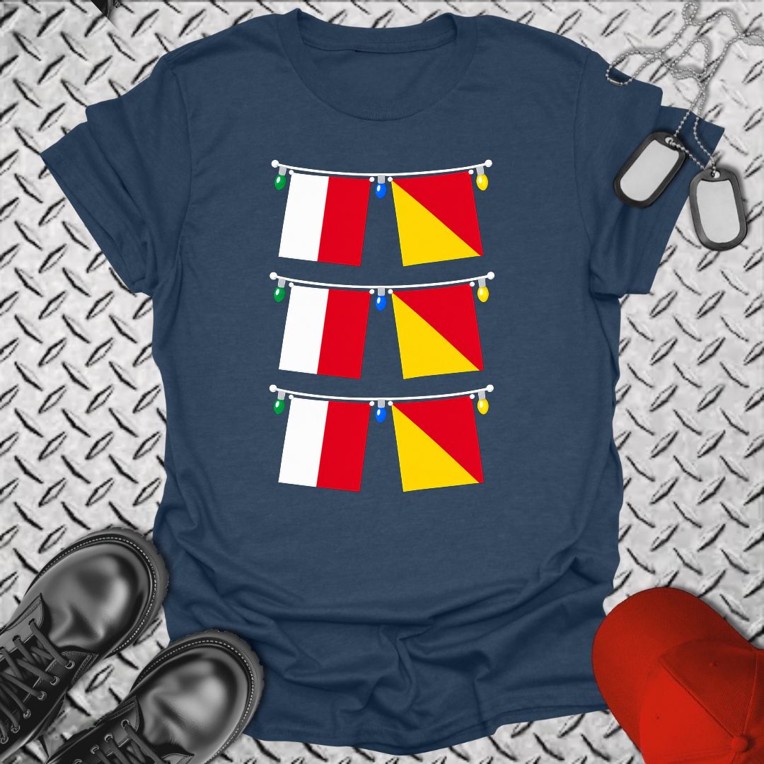 Signal Flag Ho Ho Ho - Heather Navy