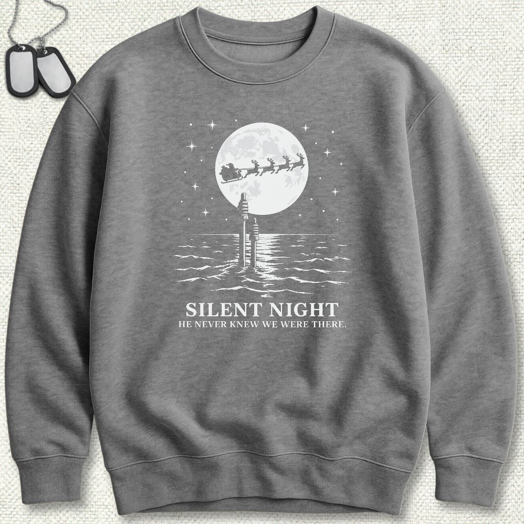 Silent Santa Sweatshirt - Graphite Heather